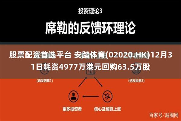 股票配资首选平台 安踏体育(02020.HK)12月31日耗资4977万港元回购63.5万股