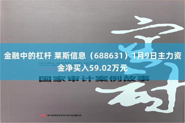 金融中的杠杆 莱斯信息（688631）1月9日主力资金净买入59.02万元