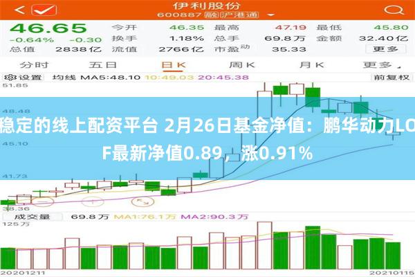 稳定的线上配资平台 2月26日基金净值：鹏华动力LOF最新净值0.89，涨0.91%